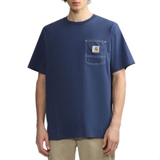 Carhartt เสื้อยืดลําลอง แขนสั้น คอกลม ผ้าฝ้าย ทรงหลวม เหมาะกับใส่ทํางาน สําหรับผู้ชาย และผู้หญิง