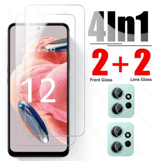 Redmy Not 12 4G Glass 4To1 Camera Lens Film Screen Protector Tempered Glass For Xiaomi Redmi Note12 Note 12 4G Protective Glass