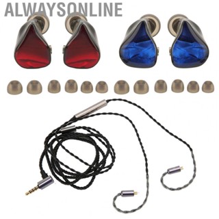 Alwaysonline In-Ear Earbuds 6mm Dynamic  Deep HiFi Bass Headphones 2 Pin 0.78mm Earbuds