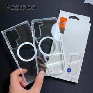 เคสแข็ง แบบใส กันกระแทก สําหรับ Samsung S23 Ultra 5G S23 Plus S23 Spigen Ultra Hybrid Magfit