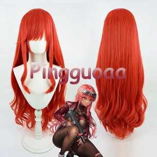 【ZYR】Game NIKKE The Goddess of Victory Volume Cosplay Wig 80cm Long Red Wig Heat Resistant Synthetic Halloween Wigs