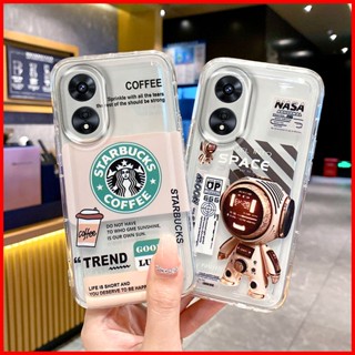 Tyqn ใหม่ เคสโทรศัพท์มือถือแบบใส ลายดอกไม้น่ารัก สําหรับ OPPO A78 A17 A17K A78 5G