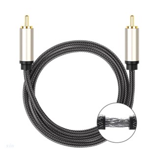 Xi RCA Male to RCA Male สายซับวูฟเฟอร์ ไนล่อนถัก RCA Video Cable สําหรับซับวูฟเฟอร์