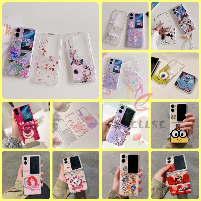 เคสโทรศัพท์มือถือ PC แบบแข็ง ป้องกันกระแทก แบบพับได้ ลายการ์ตูนน่ารัก บางเฉียบ สําหรับ OPPO Find N2