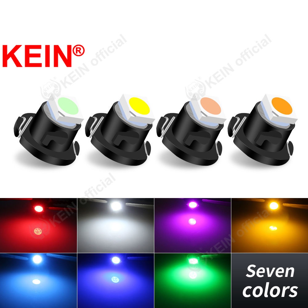 Kein 5PCS หลอดไฟ T3 T4.2 T4.7 เครื่องมือ Led Dashboard Light Neo Wedge แผงสัญญาณภายในรถ Cluster Gauge Dashboard ไฟแสดงสถานะ 1SMD 2835 5050 อัตโนมัติรถจักรยานยนต์ไฟ Led