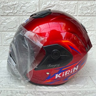 อุปกรณ์สวมใส่สำหรับขับขี่ หมวกกันน็อคเต็มใบ AJAK HELMET รุ่น KIRIN + กระจกหน้าหมวกแยกขาย