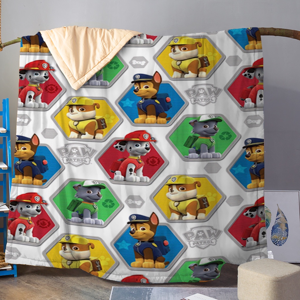ผ้าห่มลายการ์ตูน Paw Patrol ผ้าห่มเบา ผ้าห่มฤดูร้อน ผ้าฝ้ายนุ่ม ซักได้
