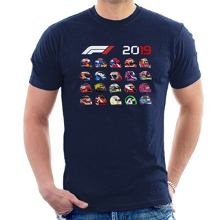 ขายดี เสื้อยืดผ้าฝ้าย 100% พิมพ์ลายหมวกกันน็อค F1 Formula One Drivers D09 ของขวัญวันพ่อ สําหรับผู้ใหญ่ 2023 757412