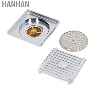 Hanhan Bathroom Floor Drain Set Electroplating Shower Floor Drain Integrated for Balconies