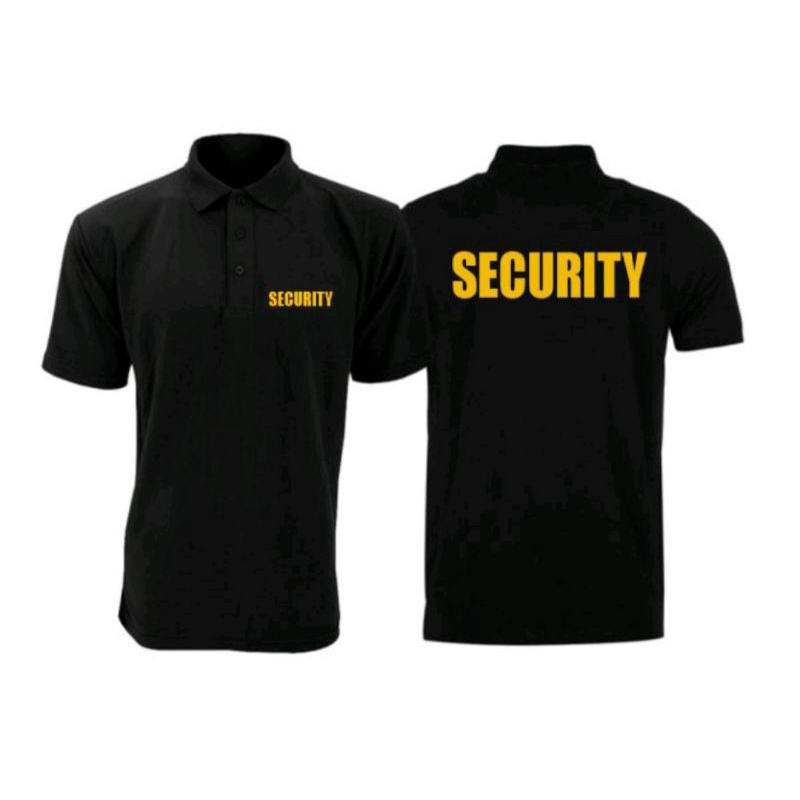 【พร้อมส่ง】SECURITY Guard Uniforms เสื้อโปโล แขนสั้น สีดํา และสีเหลือง สําหรับผู้ชาย