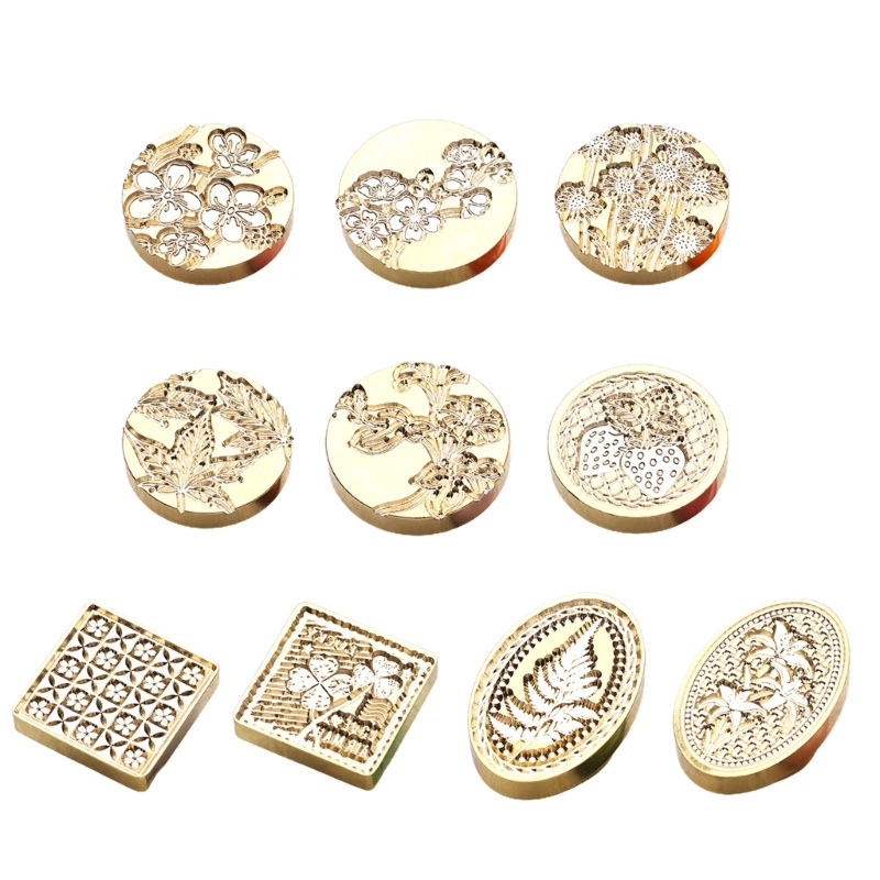 Gy Maple-Leaf Sealing Wax Stamp Flower Wax Seal Stamp Head สําหรับการ์ดเชิญ