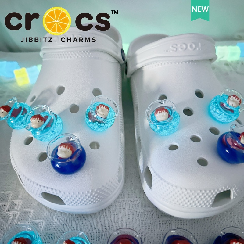 JIBBITZ cross charms ตัวติดรองเท้า Ponyoเรืองแสง ตัวติดรองเท้า cross