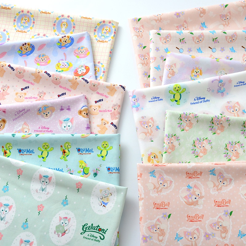 การ์ตูน Fox Rabbit Cat Bear ผ้าฝ้ายเย็บ Quilting ผ้าเย็บปักถักร้อยวัสดุ DIY Handmade Craft