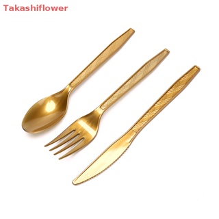 (Takashiflower) 40pcs Disposable Plastic Tableware  Style Utensils Wedding Party Cutlery