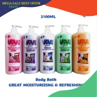 สบู๋ชำระร่างกาย CLEARSTOCK Vivi Beauty Naturally Goats Milk Body Bath ขนาดบรรจุ  2100ML