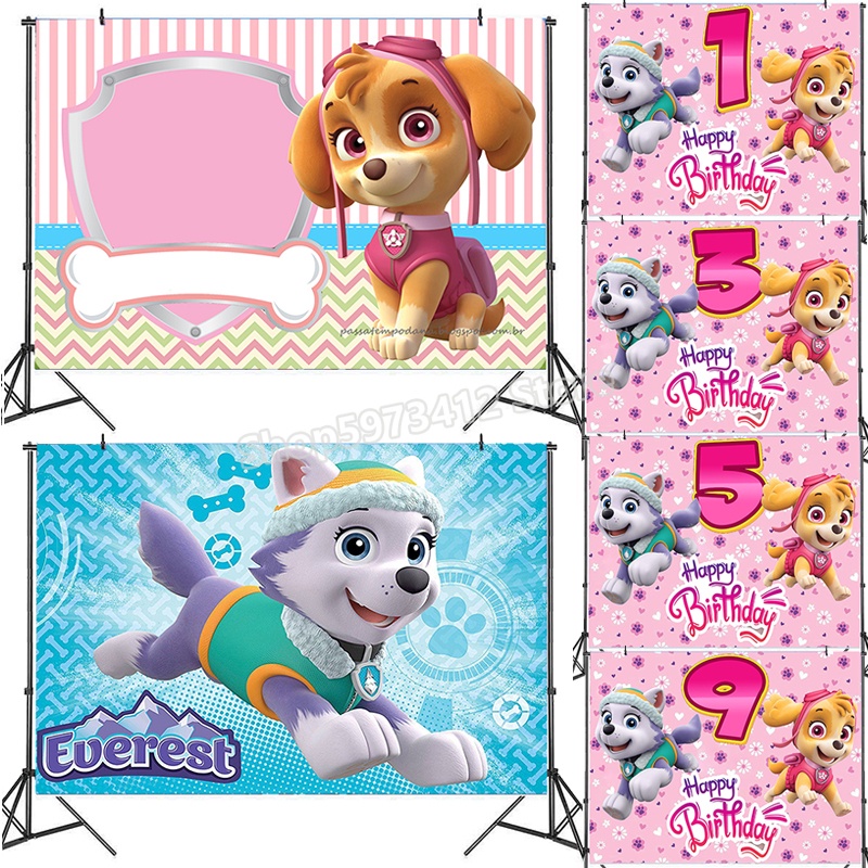 อุปกรณ์ ตกแต่งบ้าน Paw Patrol ภาพพื้นหลังวันเกิดเด็ก ตกแต่งปาร์ตี้ ผ้าม่าน ผนัง แผง การถ่ายภาพ พื้นหลัง ตกแต่งห้องเด็ก ราคาถูก