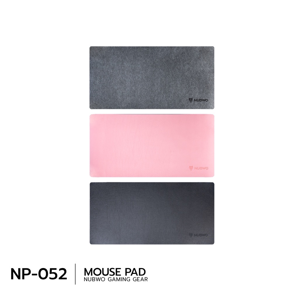 🛵มีส่งด่วน💨 NUBWO NP052 PINK/BLACK/GRAY MOUSE PAD แผ่นรองเมาส์แบบผ้า ขนาด 800X400มม. หนา 4 มม.