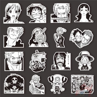 ❉ Classical Black & White . ONE PIECE Series 01 Stickers ❉ 60Pcs/Set DIY Fashion Decals Doodle Stickers