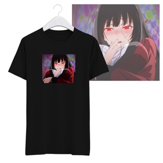 Kakegurui ตัวละคร Jabami Yumeko เสื้อยืดแฟชั่นฟอส โค้ทตันผ้าฝ้ายพิมพ์ลายกราฟิกแขนสั้น