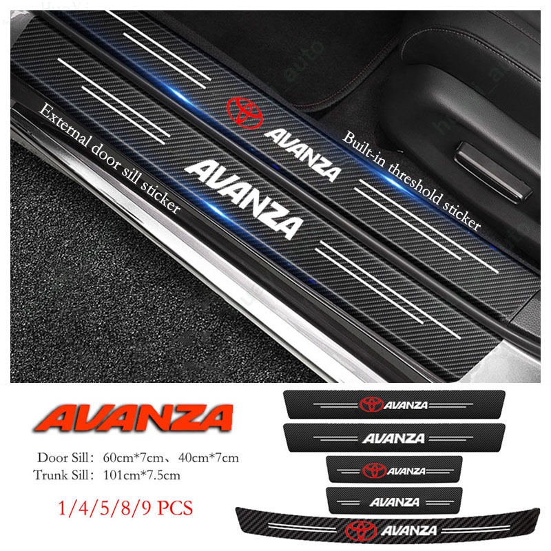 สติกเกอร์หนัง คาร์บอนไฟเบอร์ ป้องกันรอยขีดข่วน สําหรับ Toyota Avanza Avanza F650 W100 W150 1.3E 1.5G