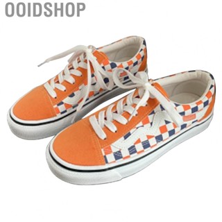 Ooidshop Lace Up Sneakers  Sweat Absorbent Canvas Shoes  Slip Fashionable  for Daily Wear