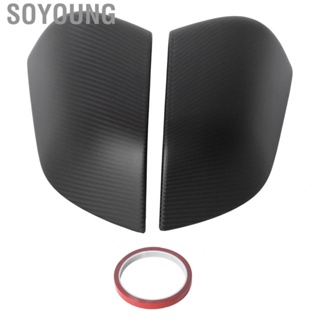 Soyoung Rearview Mirror Cover  Side Mirror Cap  UV 2pcs Add On Matte Carbon Fiber  for Car