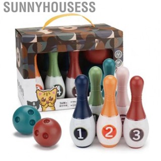 Sunnyhousess Mini Bowling Pin Toys  Kids Set Plastic for Indoor