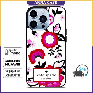 SAMSUNG เคสโทรศัพท์มือถือ ลายดอกไม้ KateSpade สําหรับ iPhone 267 14 Pro Max 13 Pro Max 12 Pro Max Note10 Plus S22 Ultra