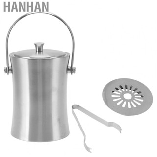 Hanhan Double Wall Ice Bucket Modern Look Bar Ice Bucket for Champagne for