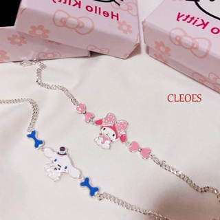 Cleoes สร้อยข้อมือ ลายการ์ตูนคิตตี้ เมโลดี้ ชินนาม่อน โบ สร้างสรรค์ ของขวัญวันเกิด อุปกรณ์เสริม สําหรับสุนัข