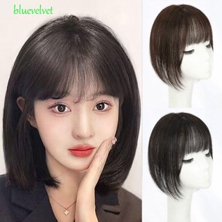 Bluevelvet วิกผมหน้าม้าสังเคราะห์ 3D ทนความร้อน สีขาว สําหรับผู้หญิง