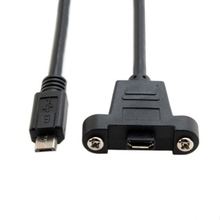 Xiwai สายเคเบิลต่อขยาย Micro USB 5Pin ตัวผู้ เป็นตัวเมีย พร้อมสกรู 50 ซม.