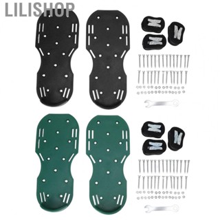 Lilishop Gardening Walking Lawn Aerator  Good Toughness Lawn Aerator Shoes Zinc Alloy Buckle Straps  for Construction Industry