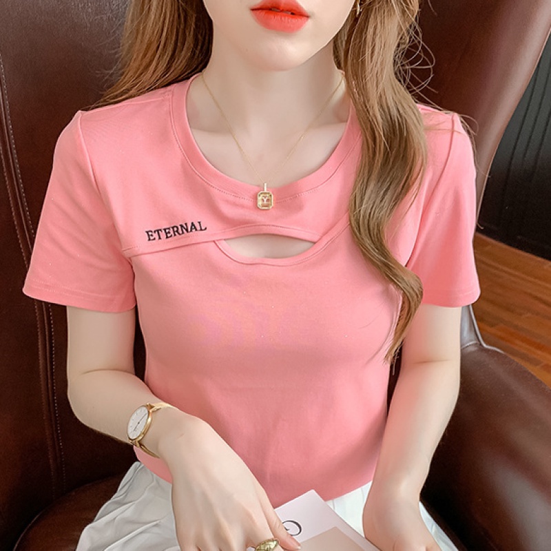 🍒Bee🍒 สไตล์ใหม่ แขนสั้น เสื้อยืด ผู้หญิง เวอร์ชั่นเกาหลี ท็อปส์ เทรนด์ ราคาถูก🍒(จัดส่ง 24 ชั่วโมง)🍒