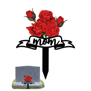 Waterproof Love Outdoors Rose Loss Stake Condolence Grave Markers Cemetery Decorations Memorial Plaques