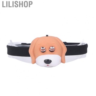 Lilishop Headlight Cute Cartoon Dog  Headlamp 2 Modes Portable Kids GO