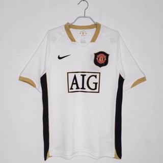 เสื้อกีฬาแขนสั้น ลายทีมชาติฟุตบอล Manchester United 2006 07 Manchester United Away สไตล์วินเทจ แห้งเร็ว ไซซ์ S-XXL สําหรับผู้ชาย