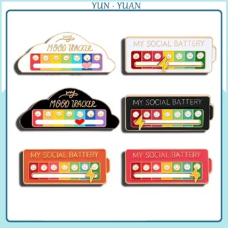 [Yunyuan] พร้อมส่ง เข็มกลัด รูป MY Social BATTERY สร้างสรรค์