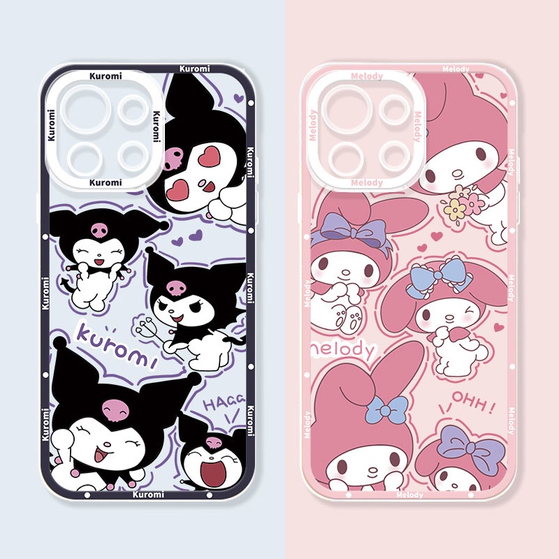 เคสโทรศัพท์มือถือ แบบนิ่ม ลายการ์ตูนอนิเมะ kuromi melody น่ารัก สําหรับ case OPPO A79 A18 A38 A58 A98 A78 A17 A17K A77S A5 A9 A31 A53 2020 A54 A52 A92 A5S A7 A12 A74 A95 A16 A3S A12E A57 A76 A96 A15 A15S A93 A94 F11 Pro Reno 10 5F 4 5 4F 5G