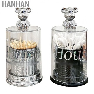 Hanhan Cotton Swab Box Case  Multi Purpose Moisture Proof Toothpick Holder Space Saving  for Household