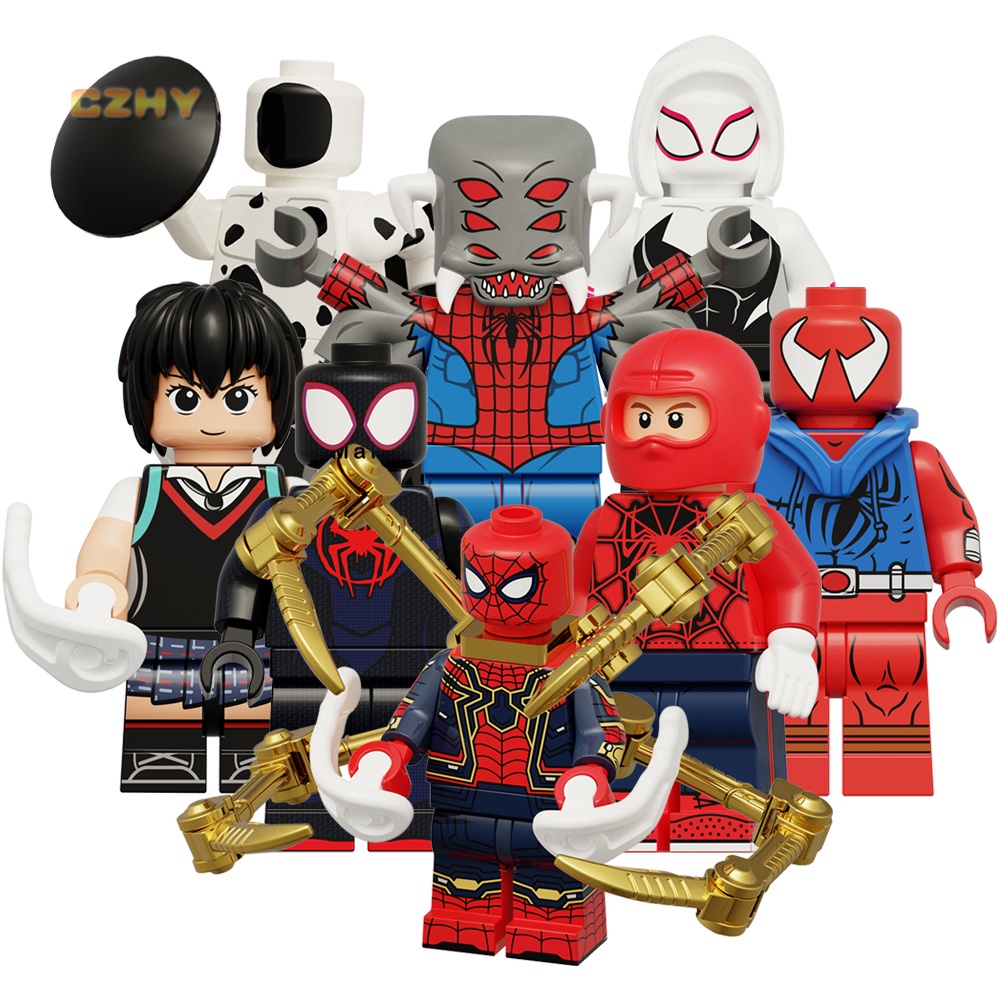 ฟิกเกอร์ Across The Spider-Verse KT1069 Mutant Spider Miles Morales Peni Parker Gwen Stacy Spot Man ขนาดเล็ก ของเล่นสําหรับเด็ก