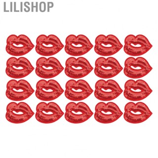 Lilishop Sew On   Iron On  Fashionable Lip Shape  for Clothes for Hats