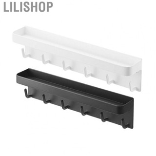 Lilishop Key Rack with Tray  6pcs Hooks Mail Organizer with Hooks Rounded Corners  for Corridor