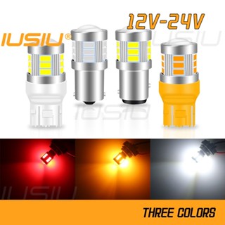 Iusiu ไฟตัดหมอก ไฟเบรกท้าย LED 12V 24V 1156 T20 1157 18smd 5630 BA15S BAY15D 7443 7440 สําหรับรถยนต์ รถบรรทุก