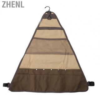 Zhenl Picnic Cutlery Canvas Bag Plastic Clasp Cookware Cutlery Canvas Bag for Hiking