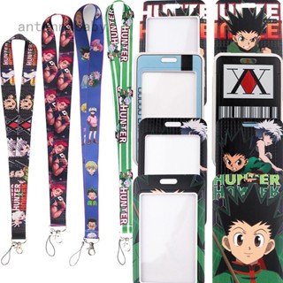 Ab อะนิเมะ HUNTER X HUNTER สายคล้องคอ เชือกเส้นเล็ก พวงกุญแจ ที่ใส่บัตรประจําตัว ผ่านแขวนเชือก