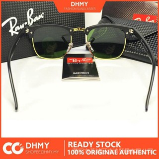 Ray-ban แว่นตากันแดด Rayban RB3016 48 มม. สีดํา สีฟ้า สไตล์อิตาลี