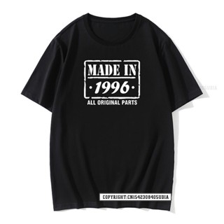 เสื้อยืด พิมพ์ลาย Made In 1996 สไตล์ฮิปฮอป ขนาดใหญ่ สีพื้น สําหรับผู้ชาย ไซซ์ 4XL 5XL 6XL