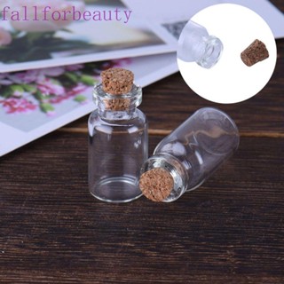 FALLFORBEAUTY ขวดแก้วใส จุกไม้คอร์ก ขนาดเล็ก ทนอุณหภูมิสูง 5 ชิ้น