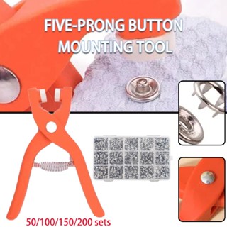 New Metal Snap Buttons with Fastener Pliers Tool Kit Clothing Buttons For Sewing